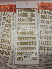 ALPHA STICKERS GOLD 25 Pack Lot 4 Sheets Per Pack 100 Sheets Total NEW