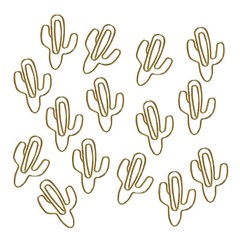 Alice Scott Cactus Paper Clips 15 Gold Designer Fashion Planner Accessory