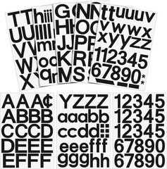 8 Sheets Vinyl Letter Stickers 3 Inch Black Self Adhesive Mailbox Numbers Alp…