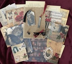 Gothic Junk Journal Kit with Journal Ephemera Bundle Vintage Dark Academia