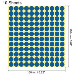 Color Sticker Round Label 13mm for Office Marker Color Pack of 1320