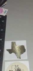vintage Stickers,TEXAS lot Of 2 Foiled And Themed