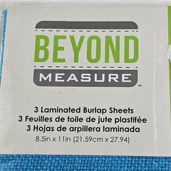 Laminated Burlap Craft Sheets Package Of 3 Beyond Measure Blue Scrapbooking