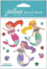 Mermaids, 3D scrapbook sticker – Jolees 50-22059
