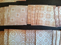 100pc Vint Scrapbooking Craft Papers 3 1/4 X 3 1/4 In Beige & White Patterns