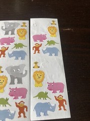 Mrs Grossman’s Stickers Chubby Jungle Animals Safari Lion Elephant Rhino Monkey