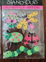 Lot Of 4 Packages Of PC Provo Craft Stand-Outs Stickers – BUGS & FROGS
