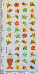 Violette Stickers Mini Hummingbirds & Flowers Crafts Planner Supply Scrapbook