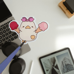 20pcs Cute Duck Stickers Pack | Kawaii Animal Stickers | Planner, Laptop