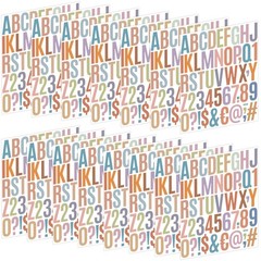 Letter Stickers 15 Sheets 750 PCS Alphabet Number Stickers 2 Inch Vinyl Self
