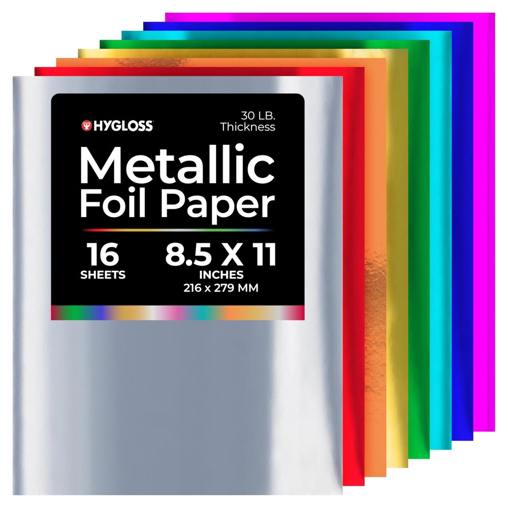 Hygloss Products Specialty Paper 8.5″X11″ 16/Pkg, Metallic