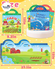 Reusable Sticker Book for Toddlers, 3 Sets Stickers for Kids, Toddler Sticker Bo
