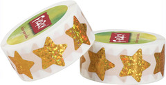 1 Inch Gold Star Stickers with Glitter Holographic Pattern, 500 Pcs Sparkling Se