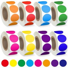 4000 PCS 3/4″ Color Dot Stickers, 8 Colors, Coding Labels for Office & Classroom