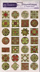 Sonnets HISTORICAL CRANBERRY POEMSTONES 3-D Epoxy Stickers (28) Pcs scrapbooking