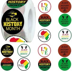 Black History Month Stickers, Birthday, Stationery, 500 Pieces – New – FREE SHIP