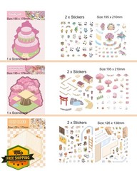 ASRZZY 6 Sets 3D Sticker Scene Book