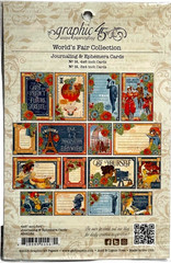 Graphic45 Worlds Fair Collection Cardstock Journaling Ephemera Cards Inserts