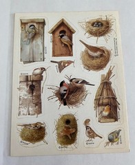 Marjolein Bastin Stickers Sheets Bird Nests Birdhouses 1994 Vintage Hallmark