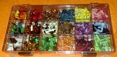 NEW 360 paper craft metal fasteners multi color plus storage box LOOK Free ship