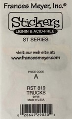 TRUCKS Stickers(3pc)Frances Meyer •Construction•Front Loader•Dump-Truck •Cement