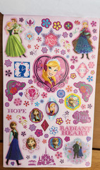 Disney Frozen Sticker Book 4 Sheets with 300 Stickers Elsa Anna Glittery A6 New