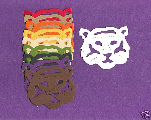 TIGER MASCOT Small die cuts scrapbook cards