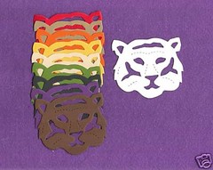 TIGER MASCOT Small die cuts scrapbook cards