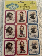 Cabbage Patch Kids Stickers 36 Sealed 4Sheets 1992 NOS Artis Paper Magic Group