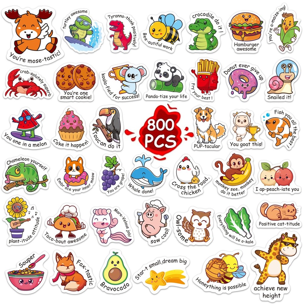 800pcsTeacher Classroom Motivational Stickers for Kids Students