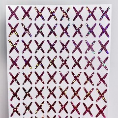 Holographic Sparkle X Stickers – Choose a Size & Color!