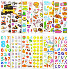 24 Sheets 500 + Stickers for Kids, Toddlers 2,3,4 Years Old, Teacher Reward Stic