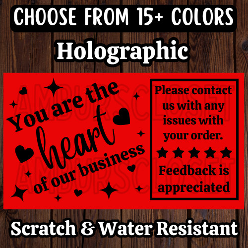 50 THANK YOU STICKERS 2.25″ LABELS FEEDBACK REVIEW Thermal SCRATCH RESISTANT