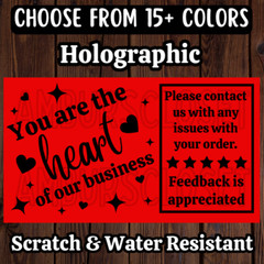 50 THANK YOU STICKERS 2.25″ LABELS FEEDBACK REVIEW Thermal SCRATCH RESISTANT