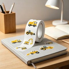 500Pcs Construction Vehicle Sticker For Journal Skateboard Scrapbooking Phone