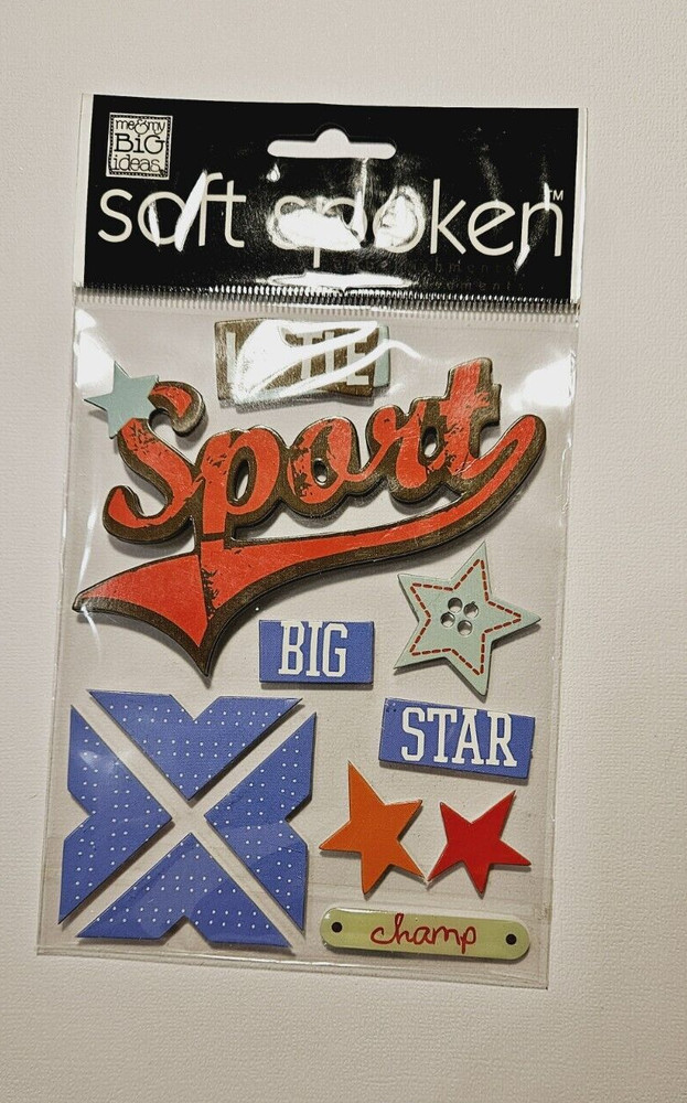 Me & My Big Ideas Soft Spoken Stickers ~Boy Little Sport~ Brand New Package 2009