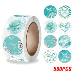 500Pcs Thank You Stickers Pink Gold Labels for Small Business Wedding Gift