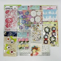 Lot Of 30+ Scrapbook Jolee’s Boutique + Jubilee + Other Gardening Flowers Bows