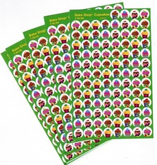 CUPCAKE Party 5 sheets MINI Colorful Scrapbook Stickers! 500 Stickers!