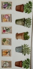 HERBS & VEGETABLE Mylar￼Stickers(11pc)Seed-Packet•Plants •Garden•Card Making•