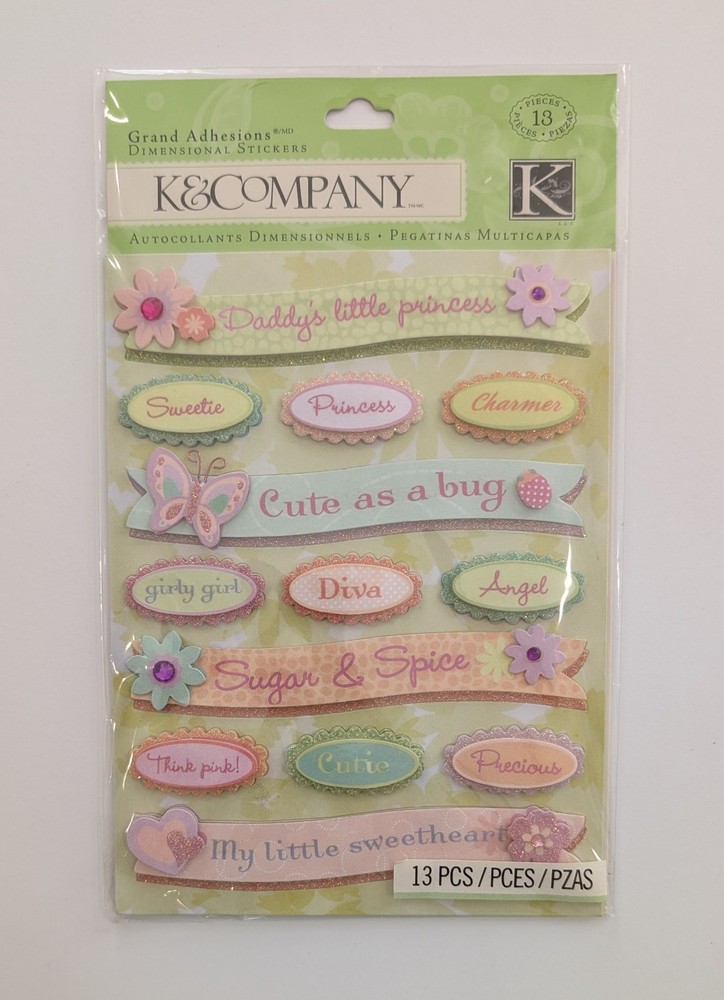 Brenda Walton Sparkly Sweet Words & Phrases Grand Adhesions Stickers K&Company