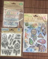 Crafter’s Square Boho Pop Up Stickers, Clear Stamp Set & Ceramic Stickers