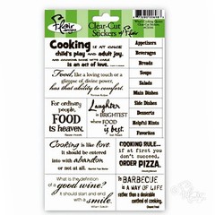 Flair Designs WHAT’S COOKING QUOTES Clear-Cut Stickers scrapbooking journals