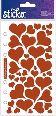 Valentine’s Day Foil Hearts, 4×7″, scrapbook stickers – Sticko VS12