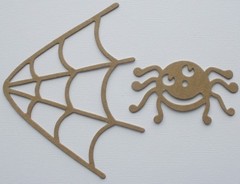 {6 Pc} *SPIDER & WEB* Halloween Bare Chipboard Die Cuts – 4″