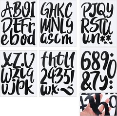 Durable Weatherproof Alphabet Number Decals Pack