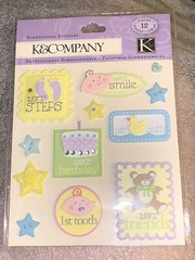 K&Company Baby 1st Steps First Friends Smile Bath Tooth Birthday 1 Year Stickers