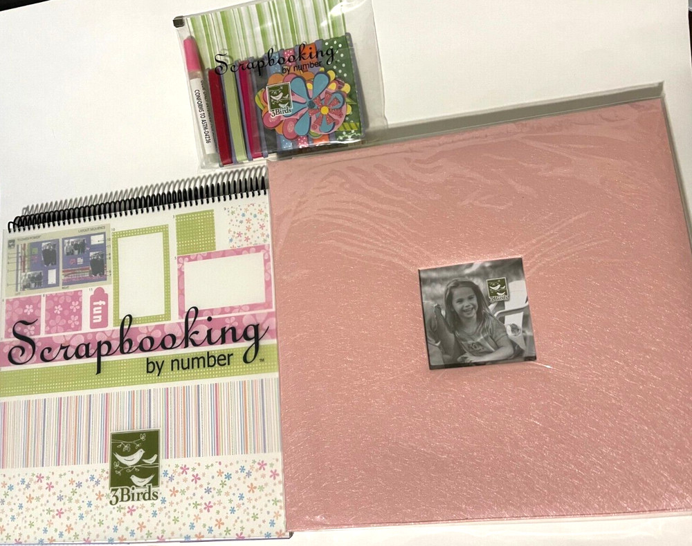 3Birds Designer Spirals – Scrapbooking by Number Page Designs/Layouts Plus Album