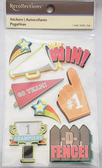 Recollections GO TEAM 3D Phrases Dimensional Stickers – 7 pcs