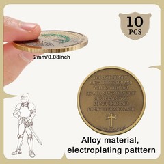 10 Pcs Rooted in Christ Coins Christian Religious Coin Bulk Pocket Prayer Token
